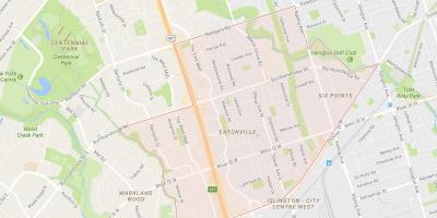 Zemljevid Eatonville sosedske Torontu