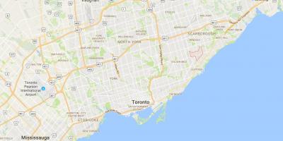Zemljevid Eglinton East district Torontu
