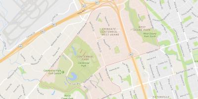 Zemljevid Eringate sosedske Torontu