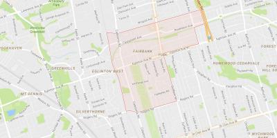 Zemljevid Fairbank sosedske Torontu