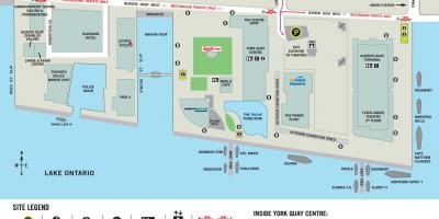 Zemljevid Harbourfront Centru v Torontu