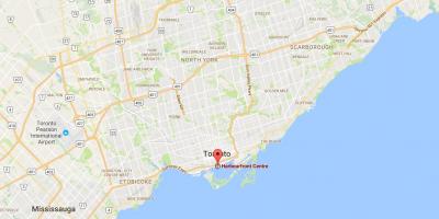 Zemljevid Harbourfront okrožno Torontu