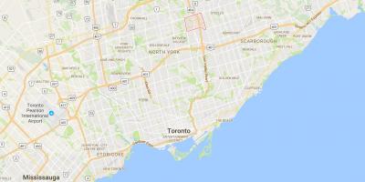Zemljevid Hillcrest Vasi okrožno Torontu