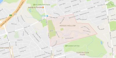 Zemljevid Hoggs Votlih sosedske Torontu