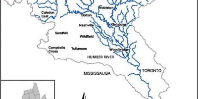 Zemljevid Humber reke