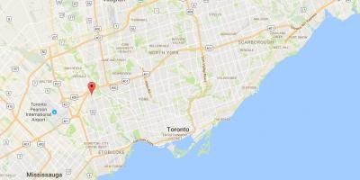 Zemljevid Kingsview Vasi okrožno Torontu