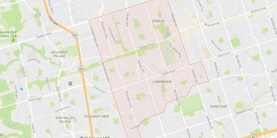 Zemljevid L'Amoreaux sosedske Torontu