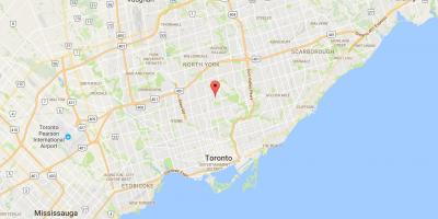 Zemljevid Lawrence Park okrožno Torontu