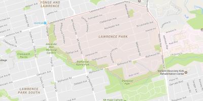 Zemljevid Lawrence Park sosedske Torontu