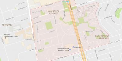 Zemljevid Lawrence Višine sosedske Torontu