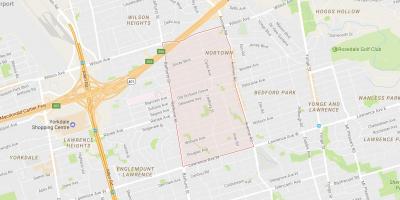 Zemljevid Ledbury Park sosedske Torontu