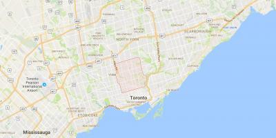 Zemljevid Midtown okrožno Torontu