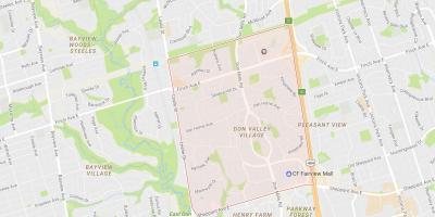 Zemljevid Ne Dolini Vasi sosedske Torontu