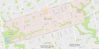 Zemljevid Newtonbrook sosedske Torontu