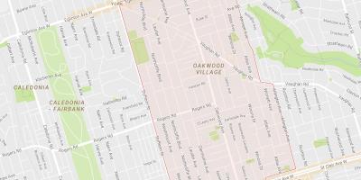 Zemljevid Oakwood–Vaughan sosedske Torontu