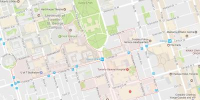 Zemljevid Odkritje Okrožno sosedske Torontu