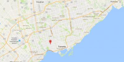 Zemljevid Križišču Trikotnik okrožno Torontu