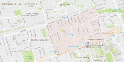 Zemljevid Priloga sosedske Torontu