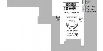 Zemljevid Princesa Margaret Cancer Center v Torontu 1. nadstropje Spodaj (B1)