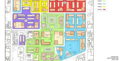 Zemljevid Revitalizacija načrt Regent Park Torontu