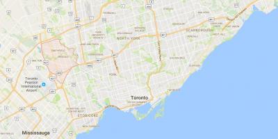 Zemljevid Rexdale okrožno Torontu