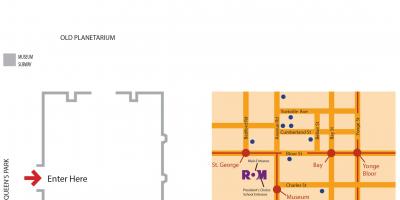 Zemljevid Royal Ontario Museum parkirišče