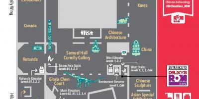 Zemljevid Royal Ontario Museum ravni 1