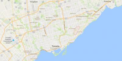 Zemljevid Scarborough Junctiondistrict Torontu