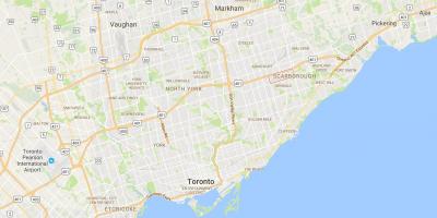 Zemljevid Scarborough Mestno Središče okrožja Torontu