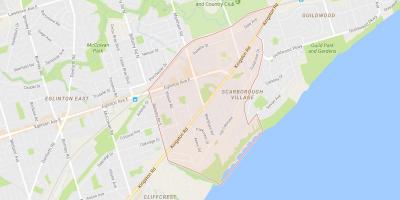 Zemljevid Scarborough Vasi sosedske Torontu