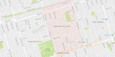 Zemljevid Seaton Vasi sosedske Torontu