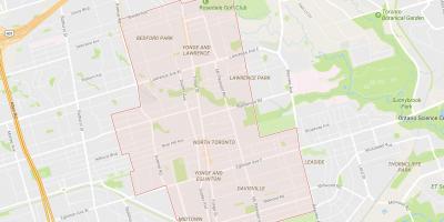 Zemljevid Severu v sosedstvu Torontu
