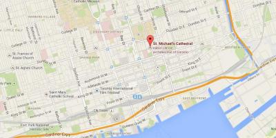 Zemljevid St. Michael ' s Cathedrale Torontu pregled
