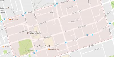 Zemljevid Starega Mesta sosedske Torontu