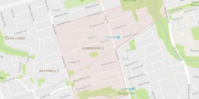 Zemljevid Summerhill sosedske Torontu