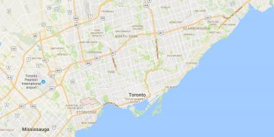 Zemljevid Sunnylea okrožno Torontu