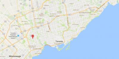 Zemljevid Thorncrest Vasi okrožno Torontu