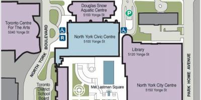 Zemljevid Torontu Center za Umetnost parkirišče