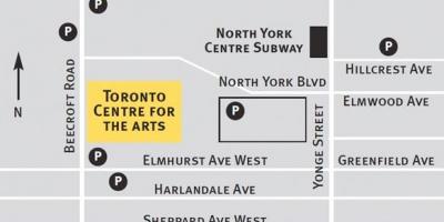 Zemljevid Torontu center za umetnost