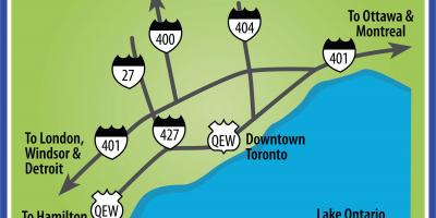 Zemljevid Torontu ceste