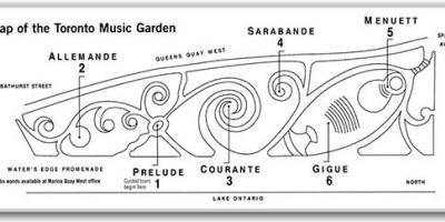 Zemljevid Torontu Glasbe Vrt
