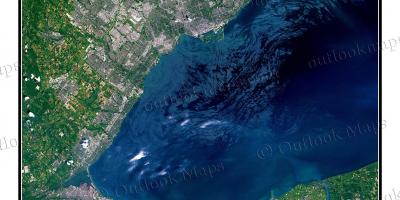Zemljevid Torontu jezero Ontario satelitska tv