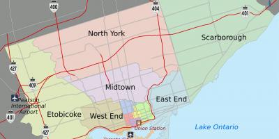 Zemljevid Toronto Mestni