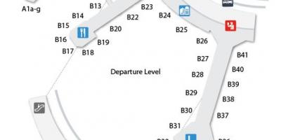 Zemljevid Torontu Pearson letališču prihoda ravni terminal 3