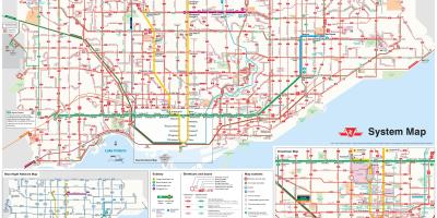 Zemljevid TTC avtobusnih prog