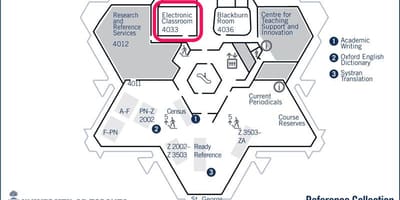 Zemljevid univerza v Torontu Robarts knjižnica elektronskih razredu