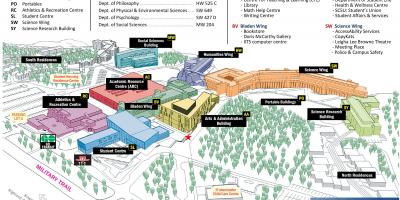 Zemljevid univerza v Torontu Scarborough kampus