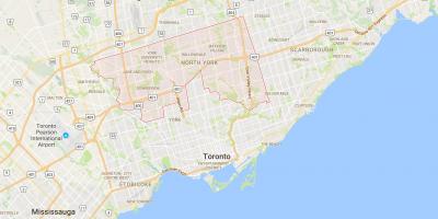 Zemljevid Uptown Torontu okrožno Torontu