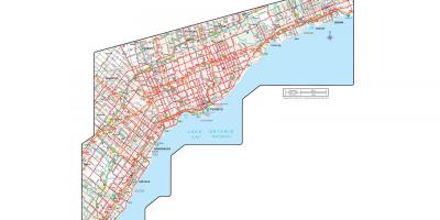 Zemljevid uradni Cesti, Ontario