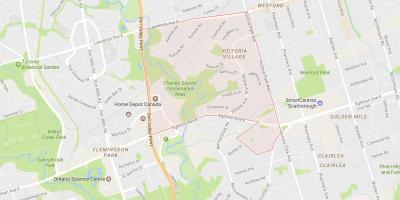 Zemljevid Victoria Vasi sosedske Torontu